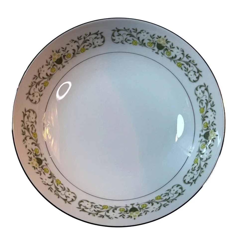 Vintage Sterling Fine China Florentine Soup Bowl 9 in Floral SET of 4 Japan MCM